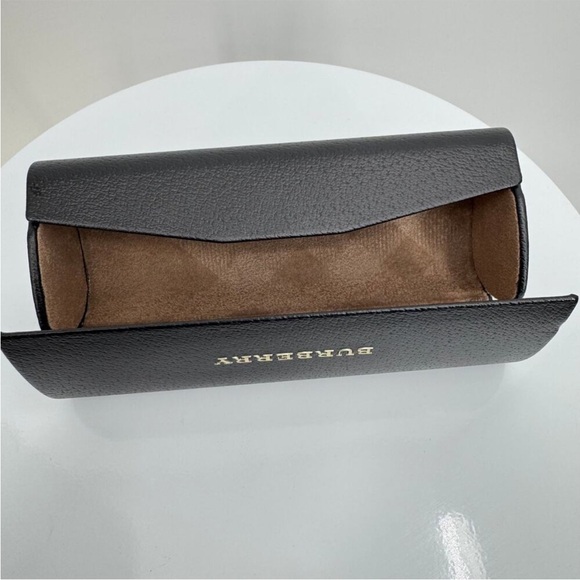 Burberry Black Leather Glasses Sunglasses Hard Shell Case - Picture 3 of 5